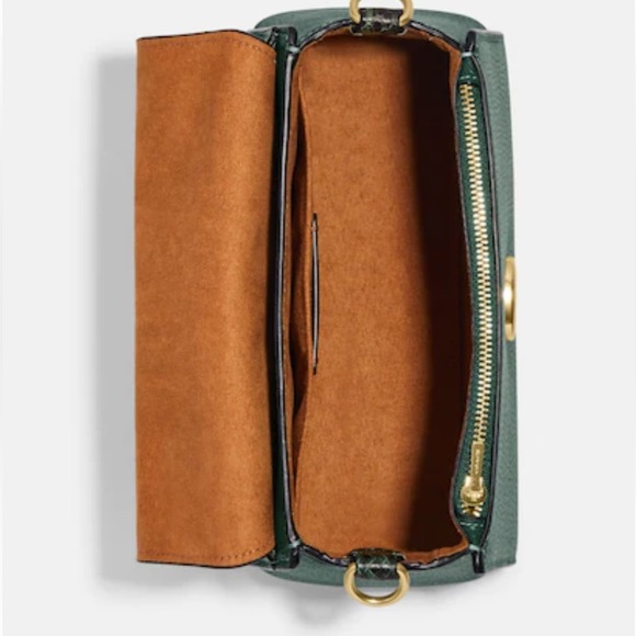 Coach Morgan Top Handle Satchel Color Green - Picture 7 of 12